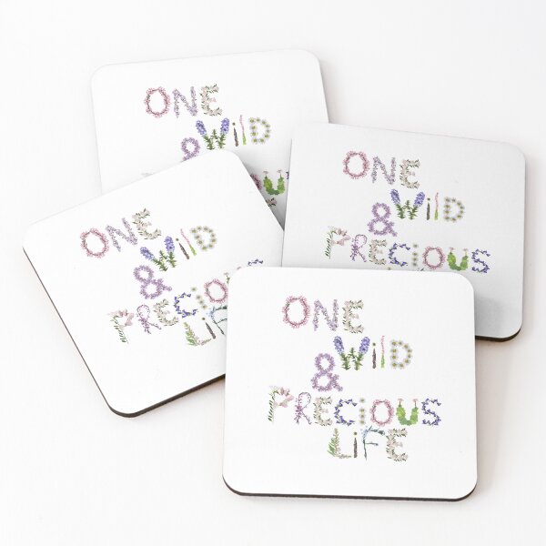 Item preview, Your one wild and precious life - wildflower mary oliver quote  designed and sold by EveryDayDabble.