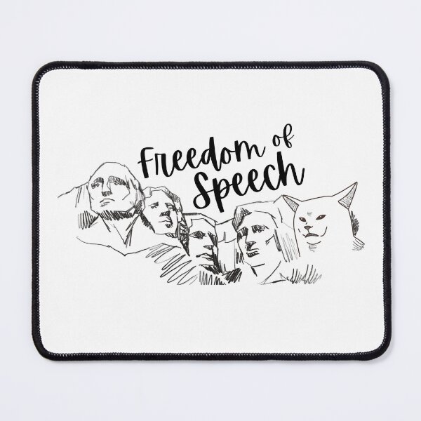 Item preview, Freedom of Speech Cat designed and sold by AMERICANCHEEZ.