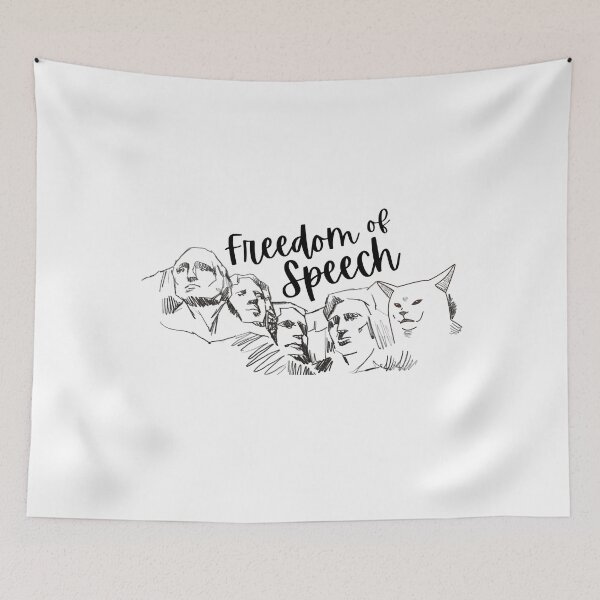 Item preview, Freedom of Speech Cat designed and sold by AMERICANCHEEZ.