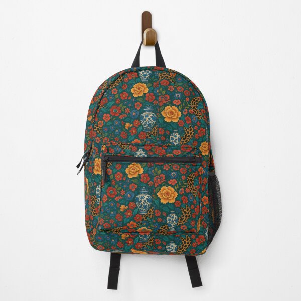 Item preview, Maximalist Chinoiserie Jungle – Floral & Leopard Print Seamless Pattern designed and sold by St-Rauss.