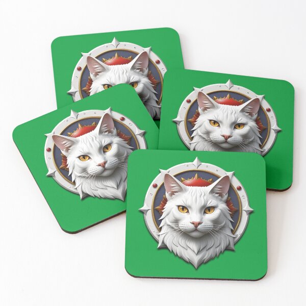 Item preview, WHITE CAT SHIELD (#009933) designed and sold by Marlon Oseguera.