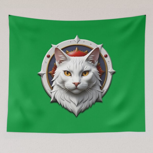 Item preview, WHITE CAT SHIELD (#009933) designed and sold by Marlon Oseguera.