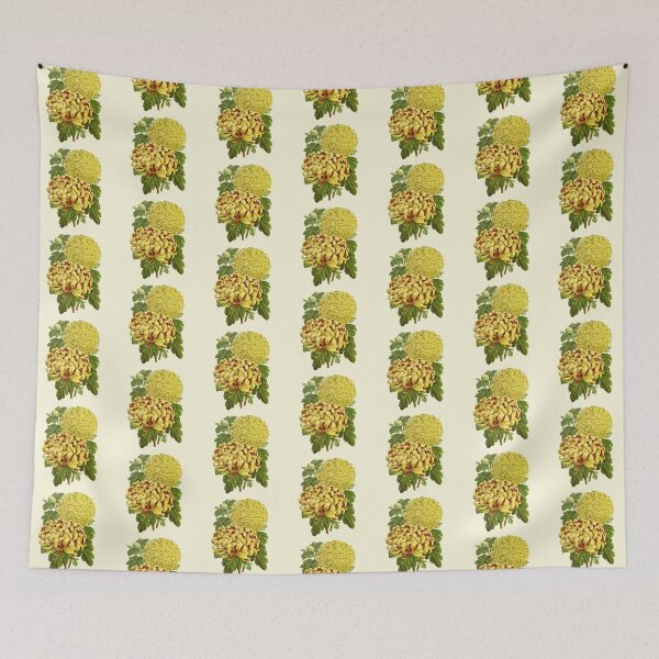 Item preview, Antique Yellow And Red Chrysanthemums designed and sold by IrisAndIvy.