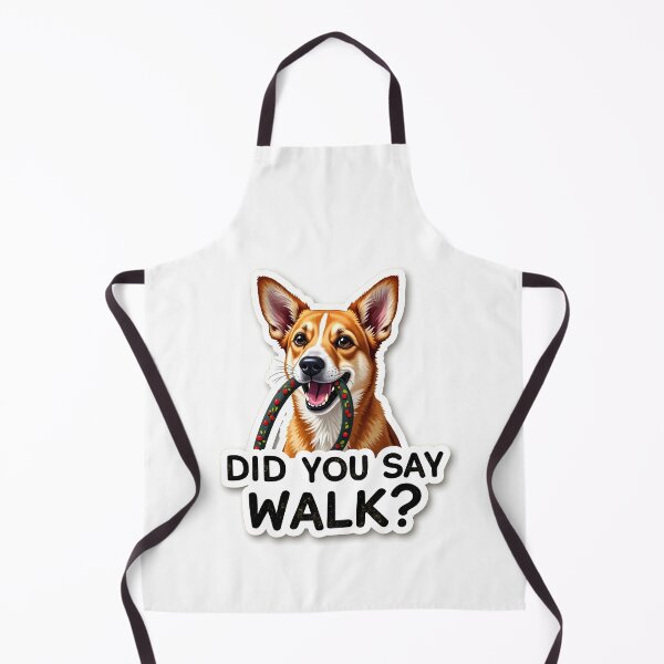 Item preview, "Did You Say Walk?" Corgi Digital Art Print - Funny Dog Lover Illustration designed and sold by www.contentcraze.in.