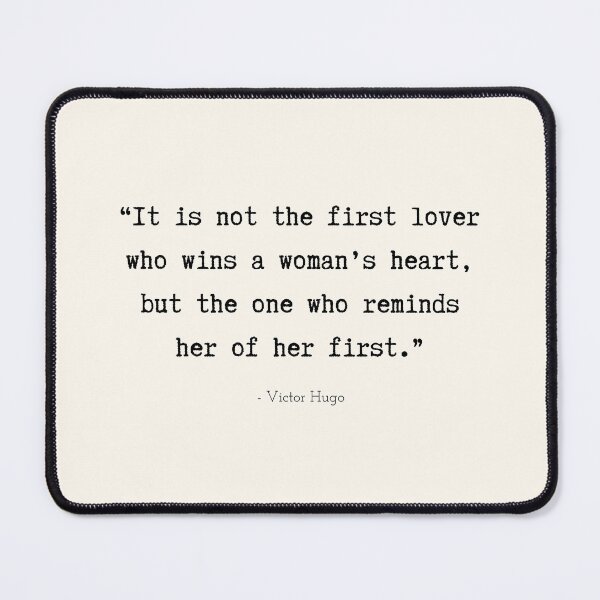 Item preview, A Quote about First Love by Victor Hugo designed and sold by Poemit.
