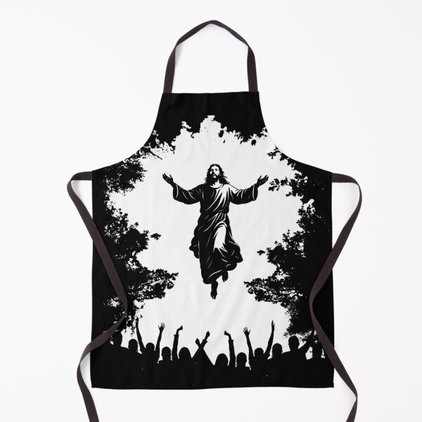 Item preview, Ascension Day Resurrection– Jesus Christ Rising Before the People Silhouette | Negative Trees image White designed and sold by ZechJohnRB.