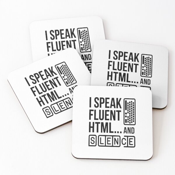 Item preview, Fluent in HTML and Silence – Web Dev Shirt designed and sold by Thompika.