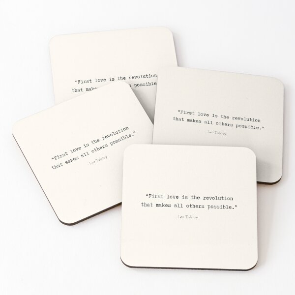 Item preview, A Quote about First Love by Leo Tolstoy designed and sold by Poemit.