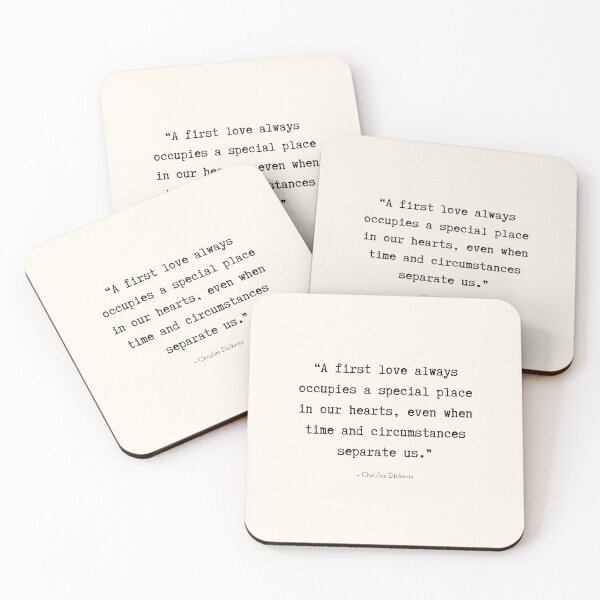 Item preview, A Quote about First Love by Charles Dickens designed and sold by Poemit.