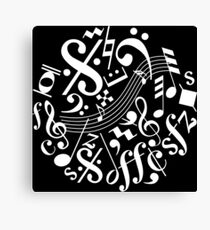 Music notes Music symbols Canvas Print