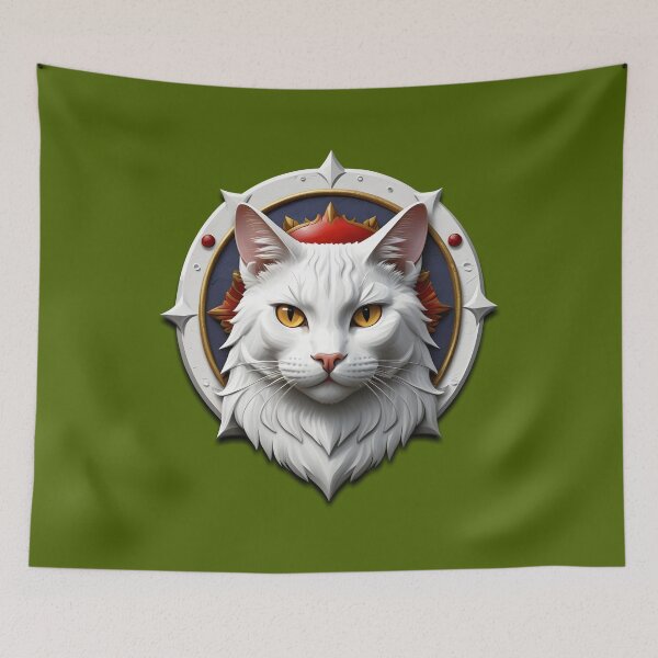 Item preview, WHITE CAT SHIELD (#496100) designed and sold by Marlon Oseguera.