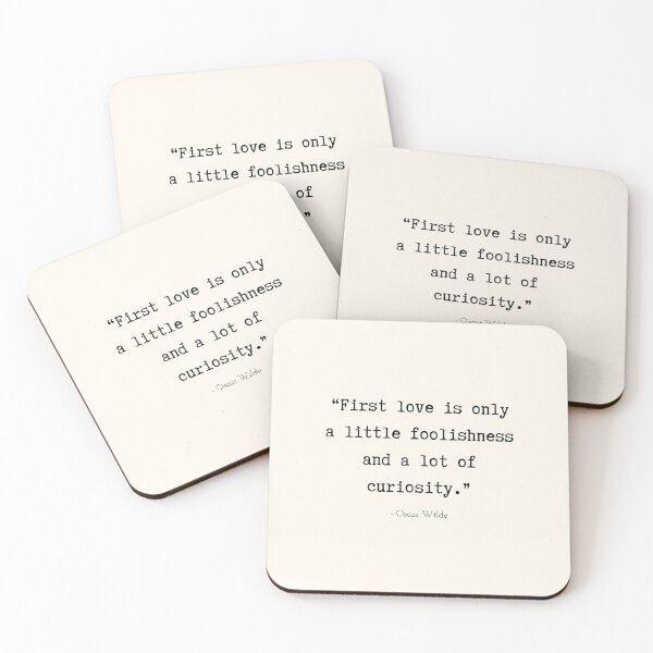 Item preview, A Quote about First Love by Oscar Wilde designed and sold by Poemit.