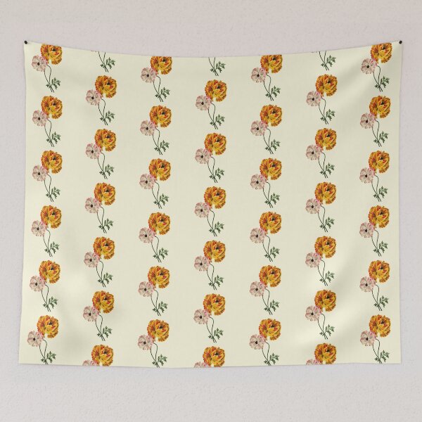 Item preview, Antique Vibrant Ranunculus Asiaticus Flowers designed and sold by IrisAndIvy.
