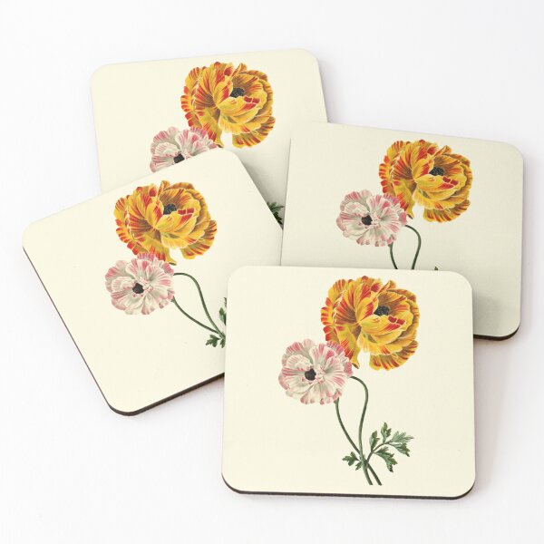 Item preview, Antique Vibrant Ranunculus Asiaticus Flowers designed and sold by IrisAndIvy.