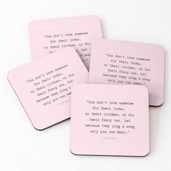 Item preview, A Quote about Love by Dorothy Parker designed and sold by Poemit.