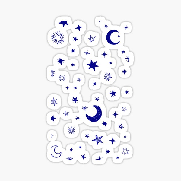 Item preview, Blue Stars and Moons Pattern designed and sold by MOBI-CASE.