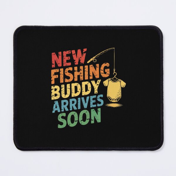 Item preview, New Fishing Buddy Arrives Soon – Vintage Distressed Baby Announcement Design designed and sold by MotivaChic.