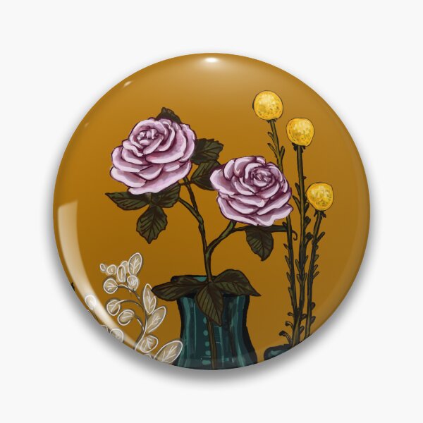 Item preview, Flores en jarrones: dalias, rosas, dientes de león, lunaria, craspedia designed and sold by Scribblebard.