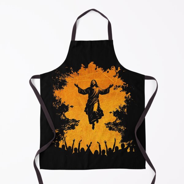 Item preview, Ascension Day Resurrection– Jesus Christ Rising Before the People Silhouette | Negative Trees image yellow designed and sold by ZechJohnRB.