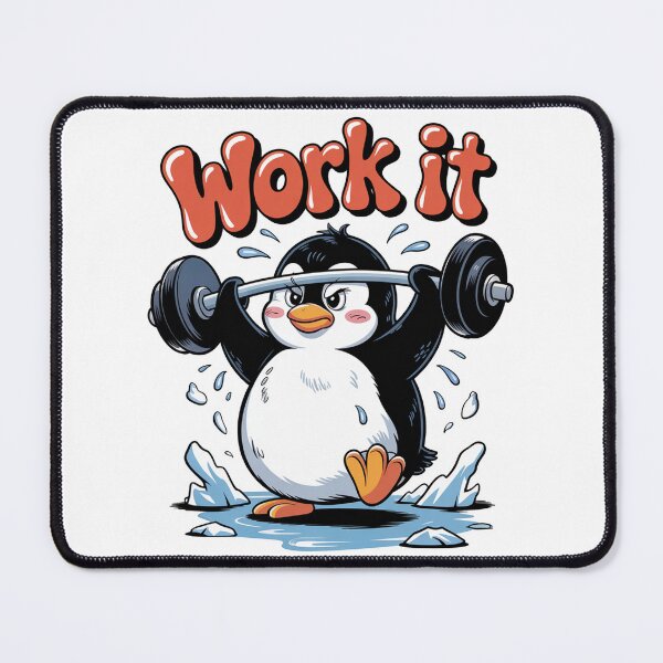 Item preview, Funny Workout Gym Penguin designed and sold by MonkiFlipp.