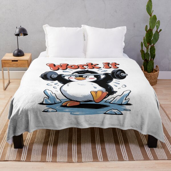 Item preview, Funny Workout Gym Penguin designed and sold by MonkiFlipp.