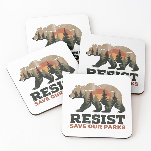 Item preview, Bear resist protect our national parks - hands off park the environment service  designed and sold by SkeletonsDanger.