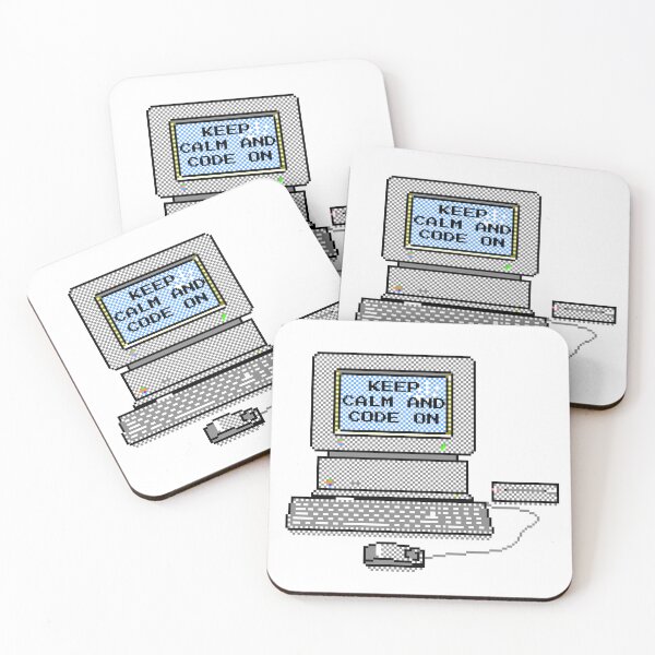 Item preview, Retro Coding Vibes – Keep Calm and Code On Pixel Art designed and sold by ByHilv.