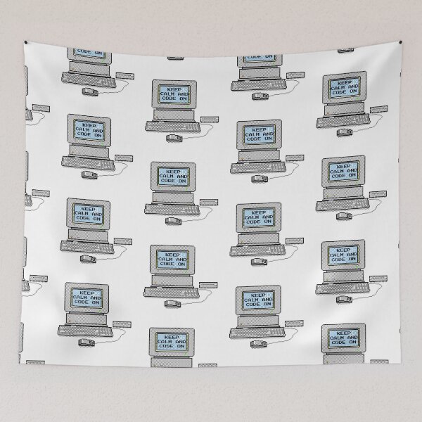 Item preview, Retro Coding Vibes – Keep Calm and Code On Pixel Art designed and sold by ByHilv.