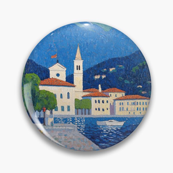Item preview, Lake Como | Post-impressionist painting style designed and sold by ComicsFactory.