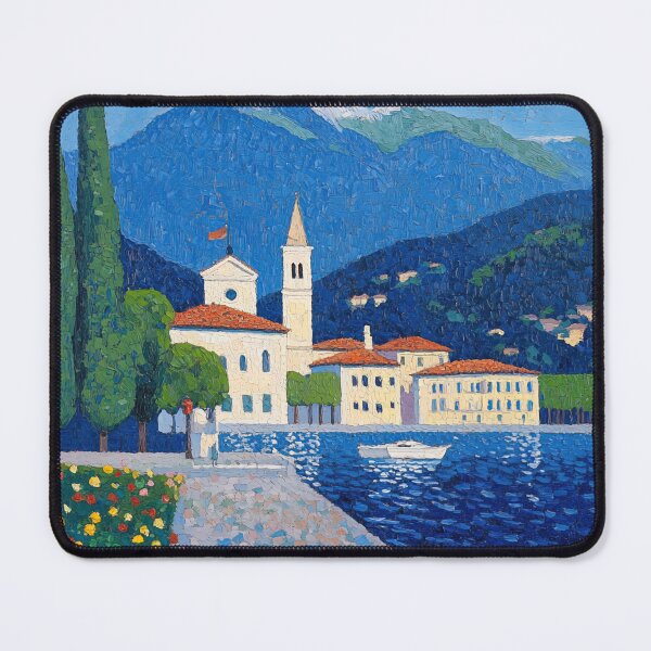 Item preview, Lake Como | Post-impressionist painting style designed and sold by ComicsFactory.