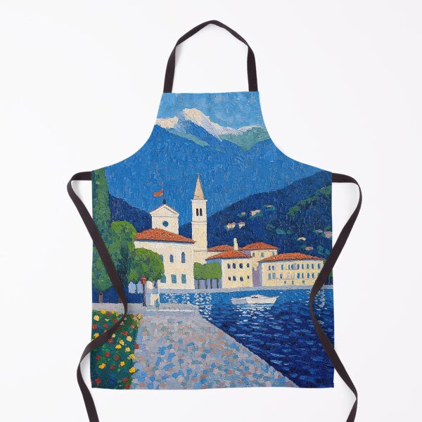 Item preview, Lake Como | Post-impressionist painting style designed and sold by ComicsFactory.