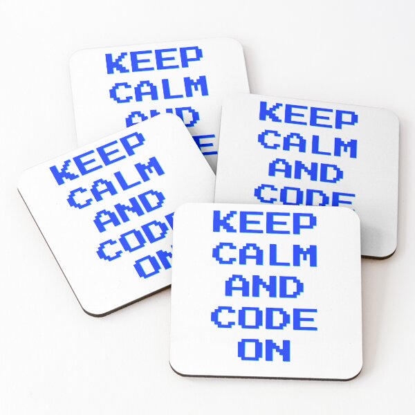 Item preview, /Retro Coding Vibes – Keep Calm and Code On Pixel Art designed and sold by Hilv.Studio.