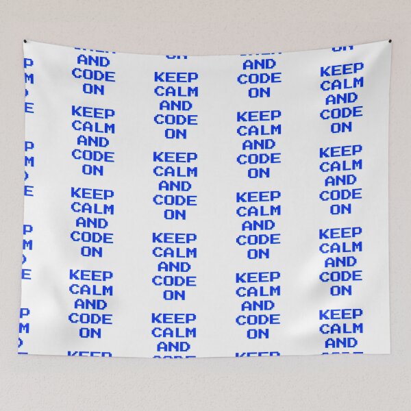 Item preview, /Retro Coding Vibes – Keep Calm and Code On Pixel Art designed and sold by ByHilv.