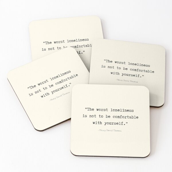 Item preview, A Quote about Loneliness by Henry David Thoreau designed and sold by Poemit.
