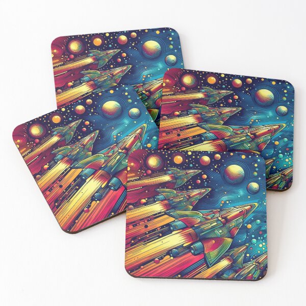 Item preview, pop art style spaceships designed and sold by Dogandesighn.
