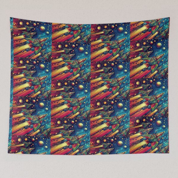 Item preview, pop art style spaceships designed and sold by Dogandesighn.