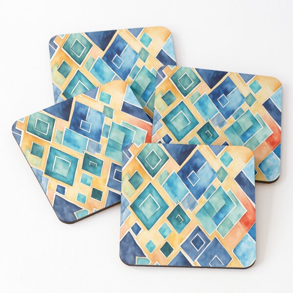 Item preview, Geometric Squares Abstraction designed and sold by artedamensagem.