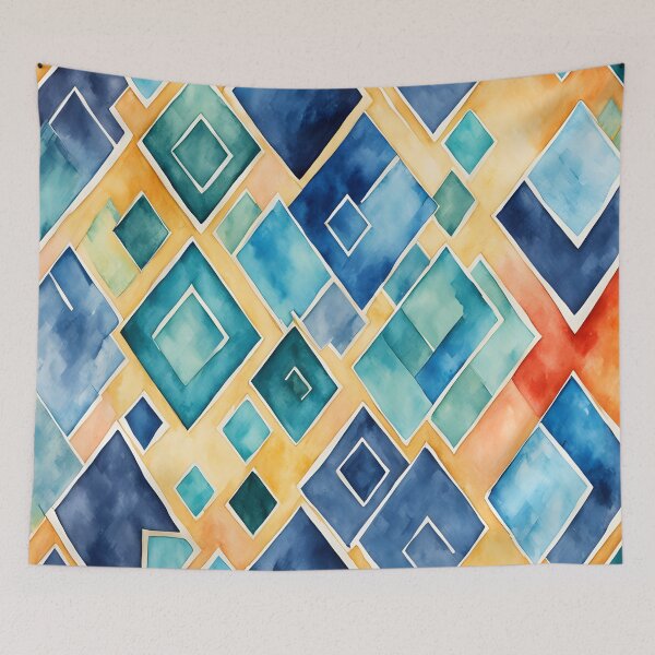 Item preview, Geometric Squares Abstraction designed and sold by artedamensagem.