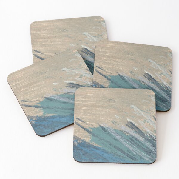 Item preview, "Guarded Ground" - Abstract Painting Blue Tan  designed and sold by pngrktes-art.