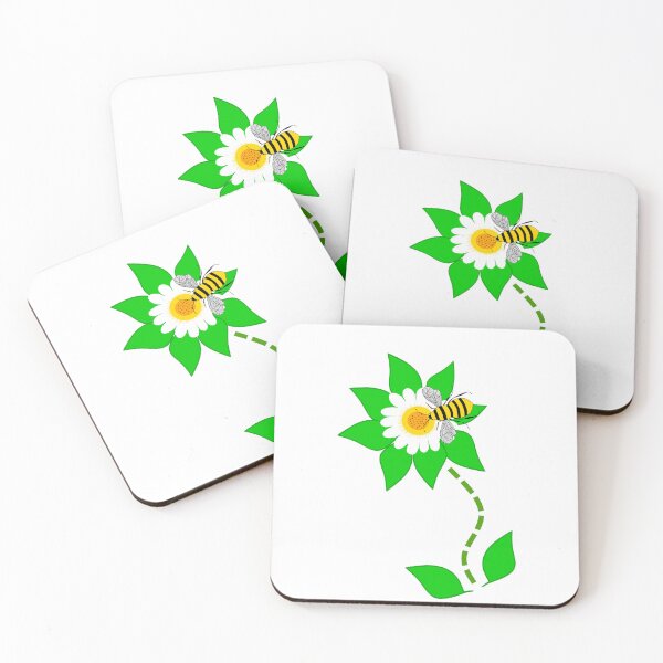 Item preview, White Gerbera Daisy With Bee designed and sold by Sartoris Art.