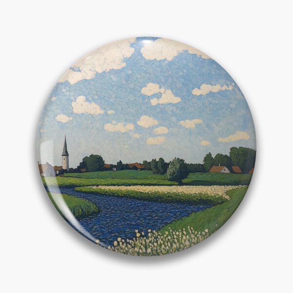 Item preview, Netherlands landscape | Post-impressionist painting style designed and sold by ComicsFactory.