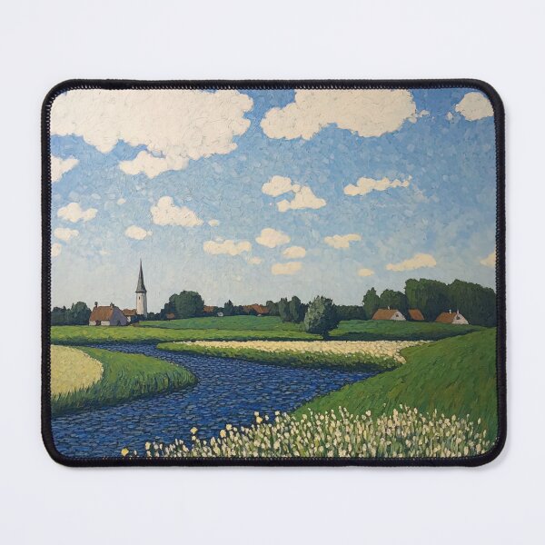 Item preview, Netherlands landscape | Post-impressionist painting style designed and sold by ComicsFactory.