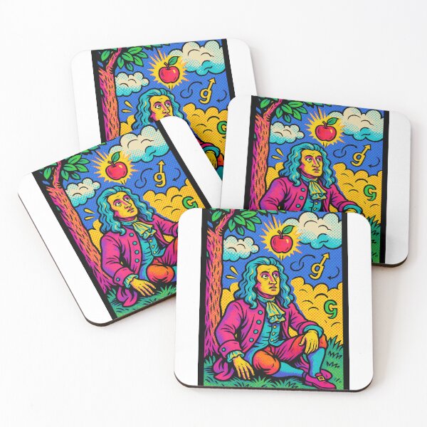 Item preview, Isaac Newton Under Apple Tree – Pop Art Style Science Portrait designed and sold by PrometheusStyle.