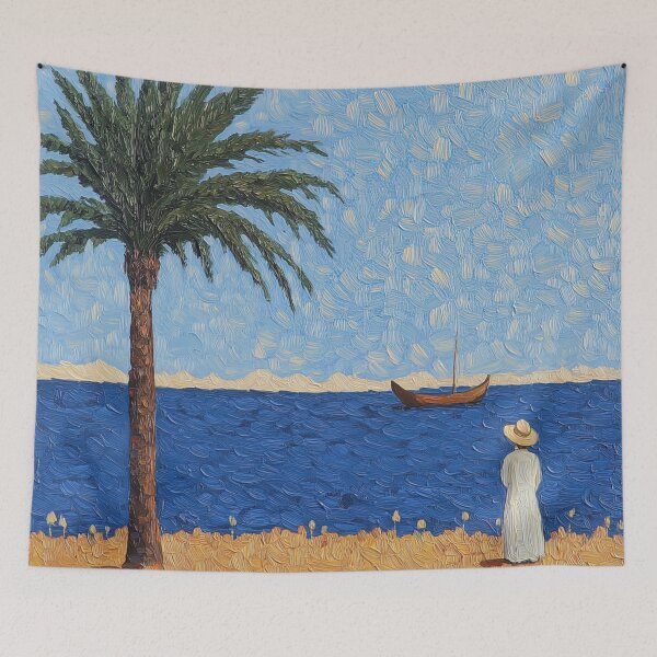 Item preview, United Arab Emirates landscape | Post-impressionist painting style designed and sold by ComicsFactory.