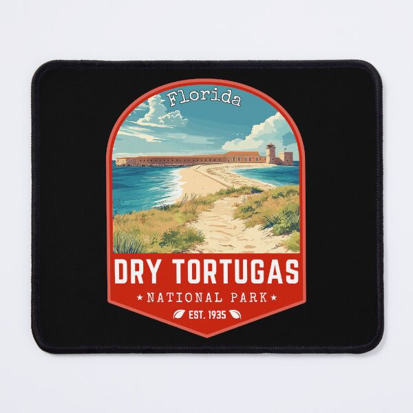 Item preview, Dry Tortugas National Park in Florida, USA Vintage Travel Art Badge designed and sold by MaateoDesign.
