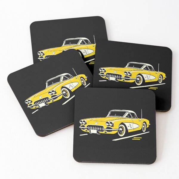Item preview, Yellow 58 Corvette  designed and sold by TheArtOfCar.