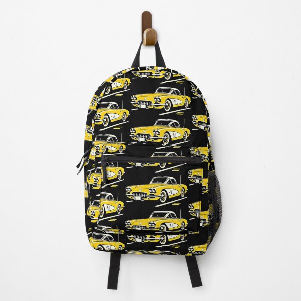 Aperçu de l'œuvre Corvette jaune 58 créée et vendue par TheArtOfCar.