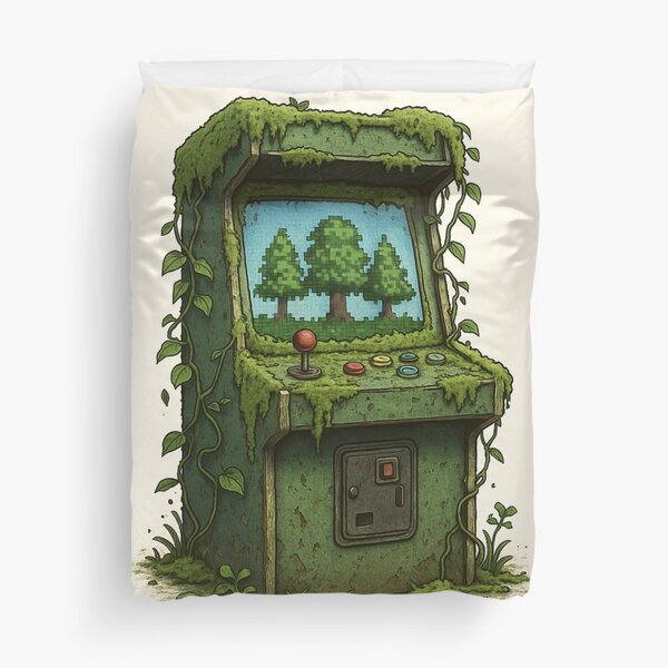 Item preview, Nature’s Console – Retro Arcade Overgrown with Pixel Forest Vibes designed and sold by Bugbundle.