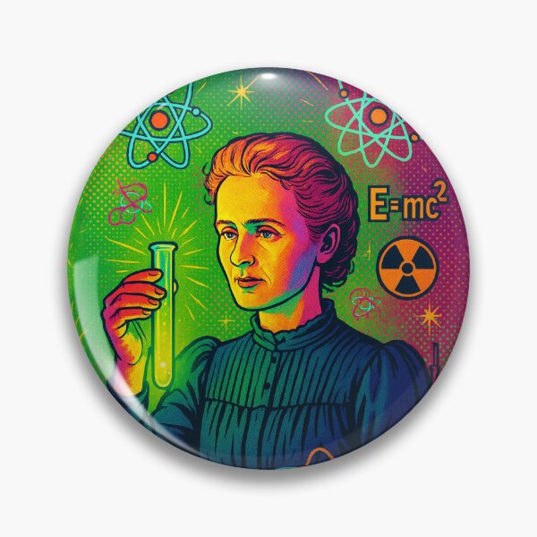 Item preview, Marie Curie Pop Art Portrait – Radioactive Science Glow designed and sold by PrometheusStyle.