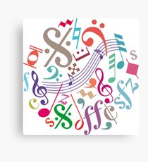 Music notes Music symbols Canvas Print